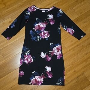 Joules Black And Pink Floral Dress 4